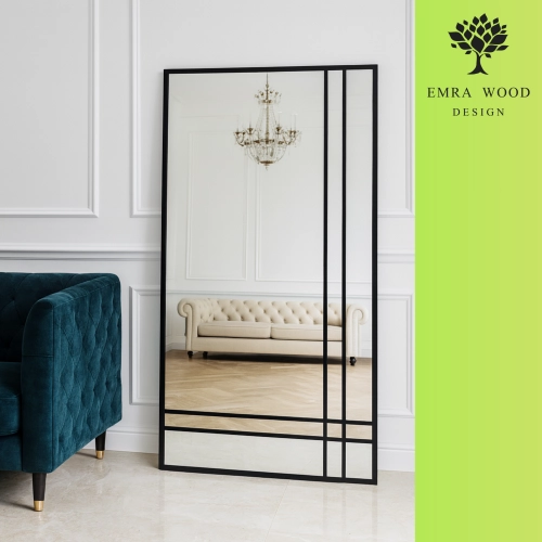 Lustro loft ze szprosami - LUKAS BIS - kolor ramy do wyboru